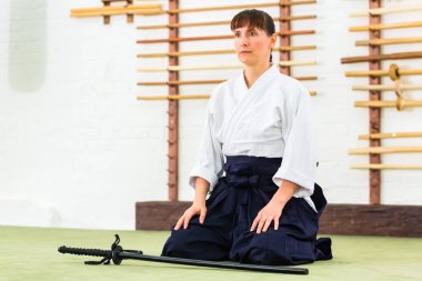 Aikido dövüş sanatları kadına 
