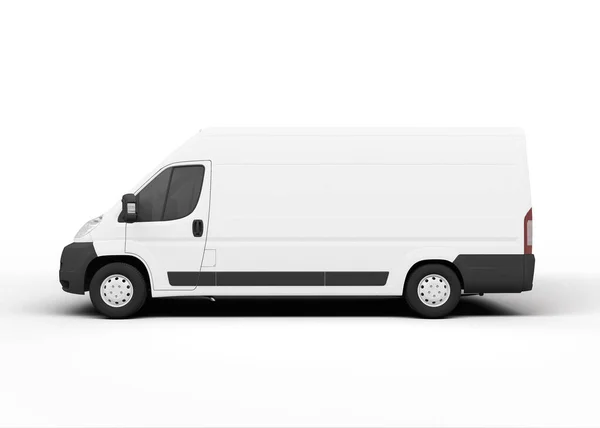 Caminhão de entrega isolado em branco — Fotografia de Stock