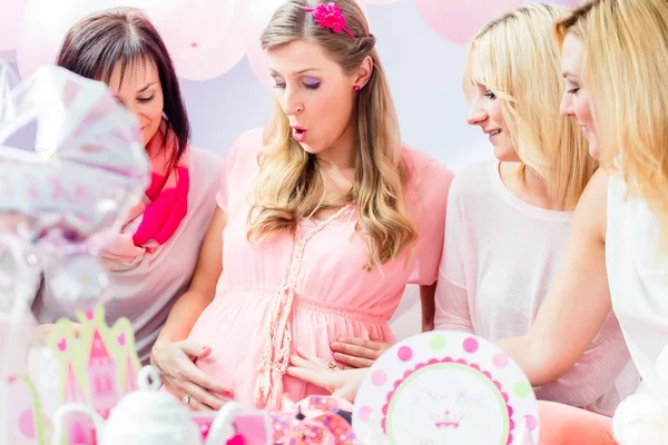 Best Friends on baby shower party celebrating — Stock Photo, Image