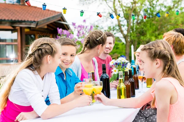 Garden party for family and neighbors