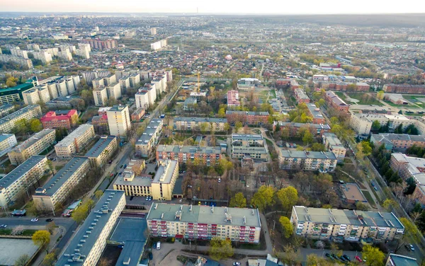 Aerial view to residental area Pavlovo Pole in Kharkiv, Ukraine — Stock Photo, Image