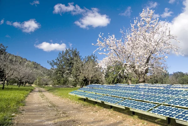 Sustainable energy solar panels — Stock Photo, Image