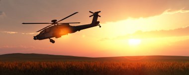 Helikopter savaş, illüstrasyon 