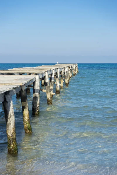 Wooden Pier Beach Mallorca — Stock Photo, Image