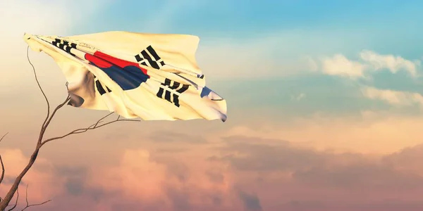 Illustration Flag Korea — 스톡 사진