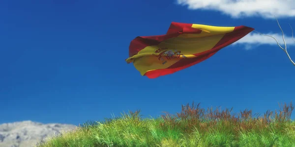 Απεικόνιση Της Σημαίας Της Ισπανίας — Φωτογραφία Αρχείου