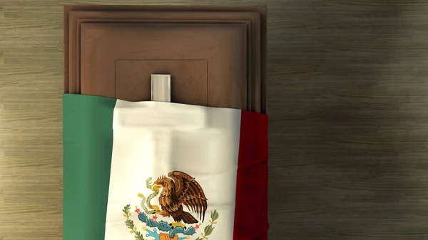 Ilustración Bandera México Ataúd —  Fotos de Stock