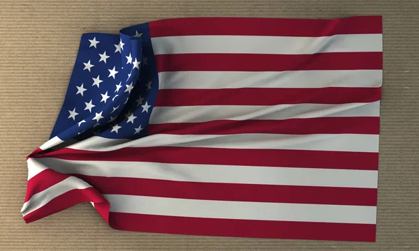 アメリカの国旗の3Dイラスト — ストック写真