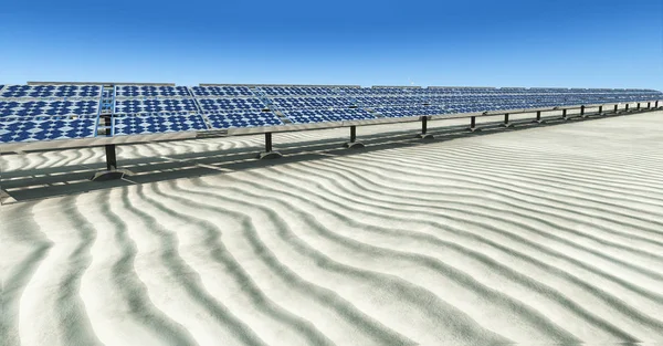 Concept Illustration Sustainable Energy Solar Panels — Stock Photo, Image