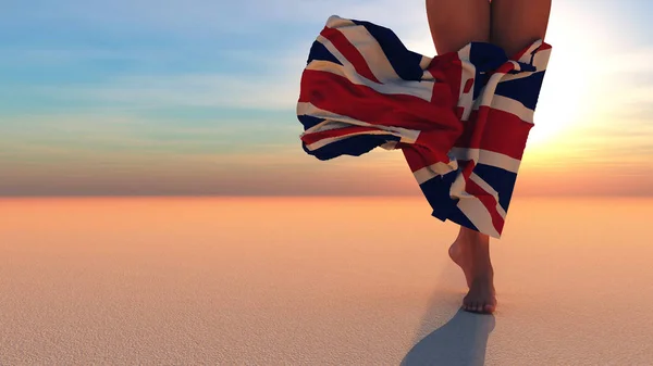 Иллюстрация Флага Великобритании — стоковое фото