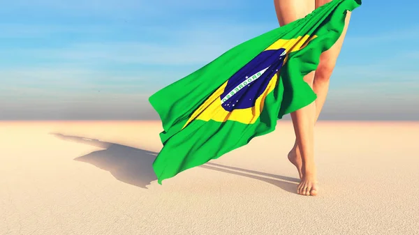 Ilustración Bandera Brasil — Foto de Stock