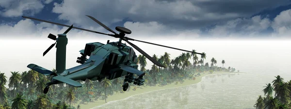 Illustration Helicopter War — Stock Photo, Image