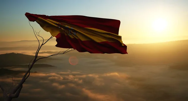 Ilustração Bandeira Espanha — Fotografia de Stock