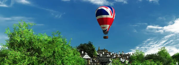 Illustratie Van Heteluchtballon Lucht — Stockfoto