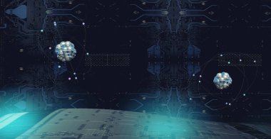 Atom ve elektronik devrelerin 3D çizimi