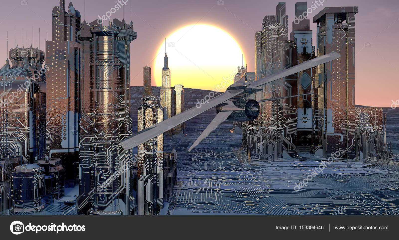 Illustration Electronic City — Stock Photo © juanjo39 153394646