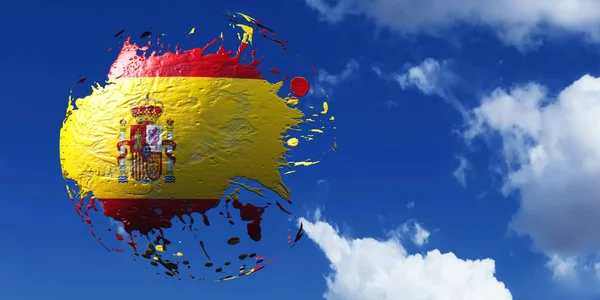 Ilustração Bandeira Espanha — Fotografia de Stock