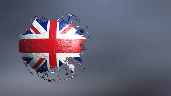 英国国旗的3D图解 — 图库照片