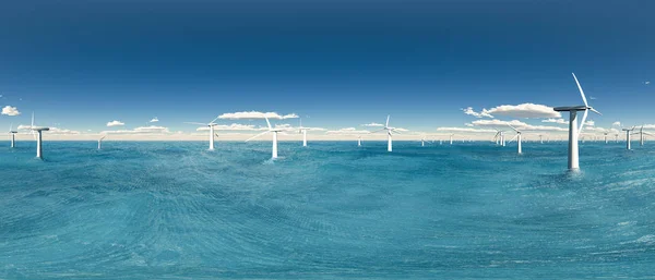 Větrné turbíny — Stock fotografie