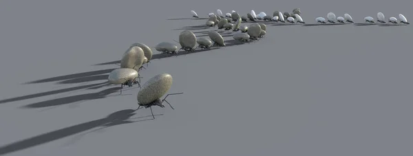 Konzeptarbeit, Team von Ameisen — Stockfoto