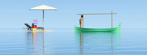 Bateau traditionnel dans les îles baléares — Photo