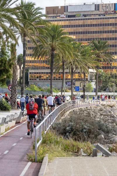 Cyclists in Palma — Stockfoto