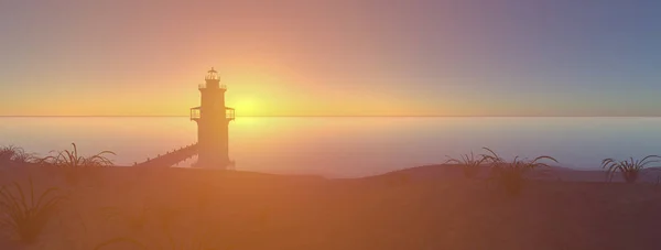 Lighthouse on the coast — Stock Photo, Image