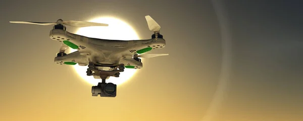 Illusztrációja Drón Repülő — Stock Fotó