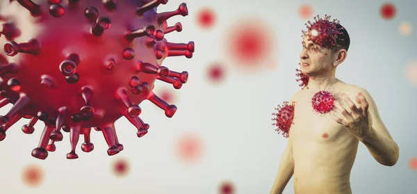 Illustration Coronavirus Virus Integrated Person — Stock Photo, Image