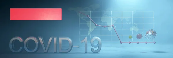 Illusztráció Koncepció Gazdasági Válság Miatt Koronavírus Világjárvány Covid — Stock Fotó