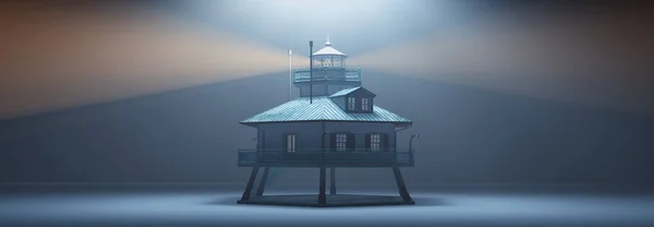 Illustration Lighthouse Coast — Stock Photo, Image
