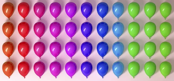 Ilustração Vários Balões Partido — Fotografia de Stock