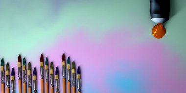 3 boyutlu boya fırçası çizimi