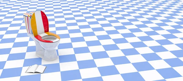 Illustration Toilettes Porcelaine — Photo