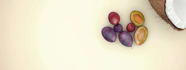 Illustration Ernährungskonzept Tropische Früchte — Stockfoto
