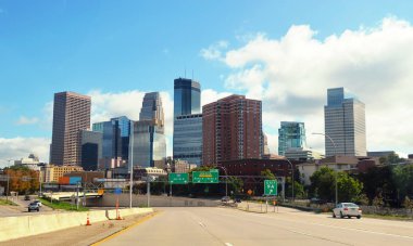 Şehir merkezinden Minneapolis.Minnesota