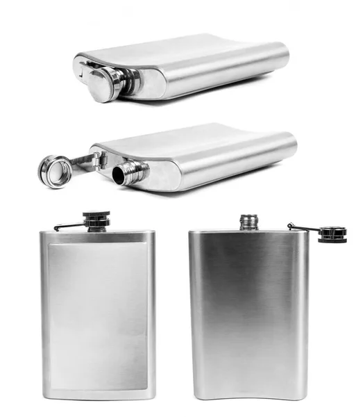 Alcohol flask on the white — Stock Photo, Image