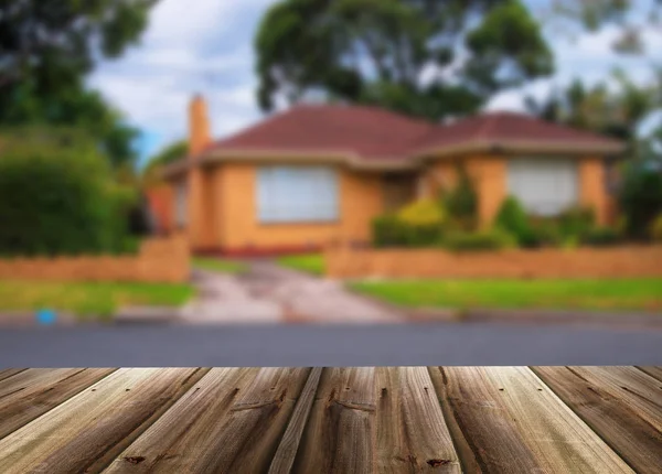 Blurred unfocused picture of house — Stock Photo, Image