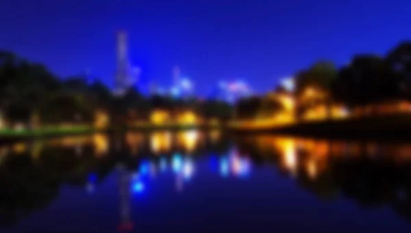 Blurred unfocused picture of night city view — Stock Photo, Image