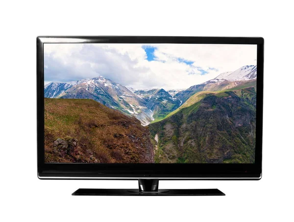 TV com vista para as montanhas — Fotografia de Stock