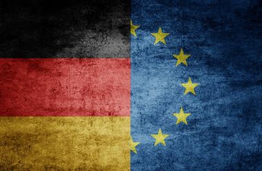 Euro ülke ilişkileri. Dokulu arka plan bayrakları