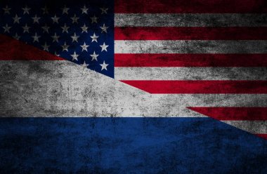 Ülke ilişkileri. Dokulu arka plan bayrakları