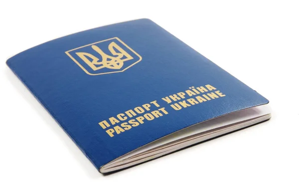 Ukraine passport on the white — Stock Photo, Image