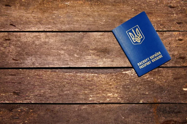 Ukraine passport on the table — Stock Photo, Image