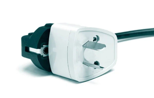 Adapter prądu na białym — Zdjęcie stockowe