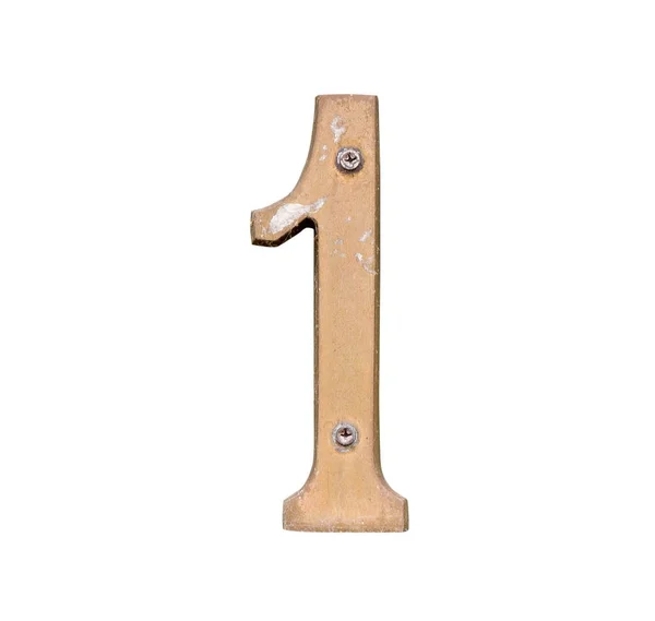 Old house number sign — Stock Photo, Image