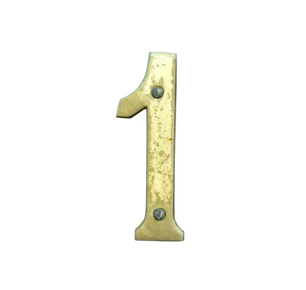Old house number sign — Stock Photo, Image
