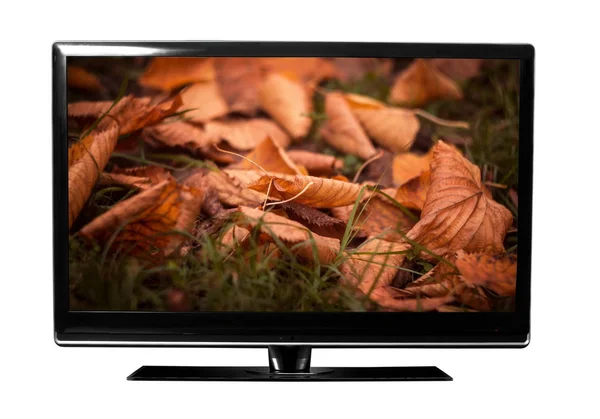 Monitor de TV com a imagem — Fotografia de Stock