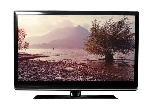 Monitor de TV com a imagem — Fotografia de Stock