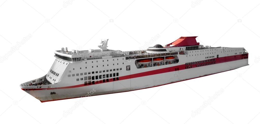 Cruise ship isolated on the white